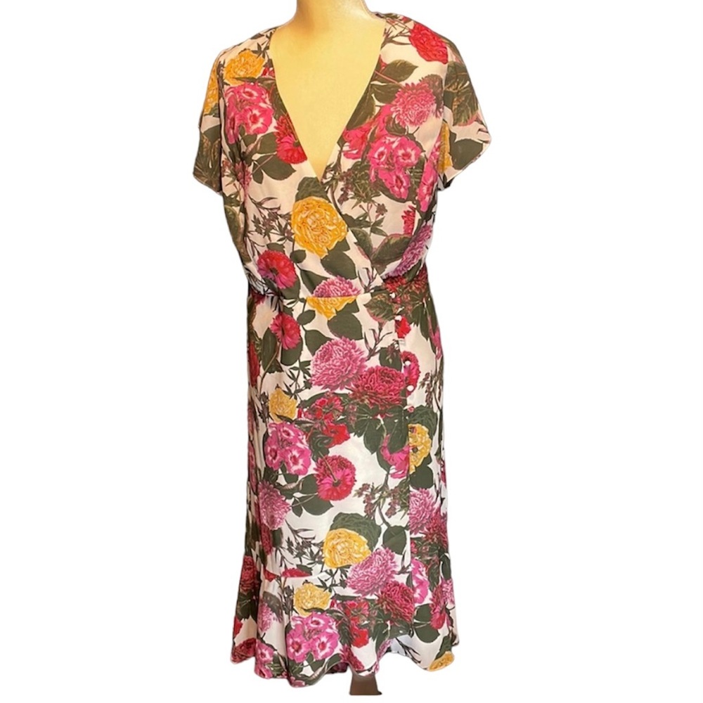 Rachel Roy Floral long dress size 14 W pre worn good condition
